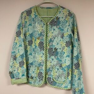REVERSABLE casual jacket, L, Loop front closures